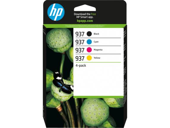 HP 937 CMYK Original Ink Cartridge 4-Pack