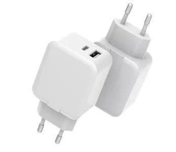 CoreParts USB-C Power Charger 30W 5V-12V/2A-3A Output: USB-C + USB-A