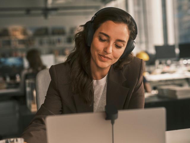 Jabra Evolve3 85 MS Teams stereo USB-C án hleðslustands - Svart