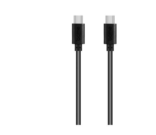 Kapall USB-C í  USB-C 1metri svartur