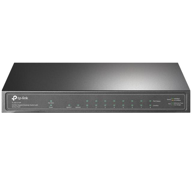 TP-LINK 10-Port Gigabit Switch with 8-port PoE+