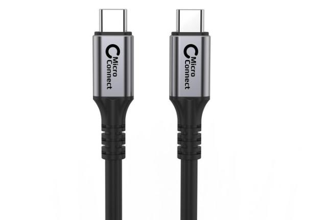 MicroConnect USB-C to USB-C 1.2m, 100W, 40Gbps, USB4 Gen 3x2