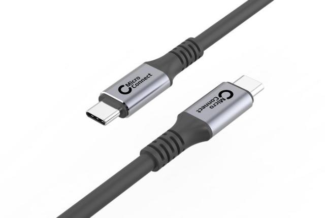 MicroConnect USB-C to USB-C 1.2m, 100W, 40Gbps, USB4 Gen 3x2