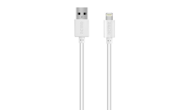 Kapall USB-A í Lightning 2 metrar, hvítur