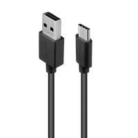 Kapall USB-A í USB-C 1metri svartur