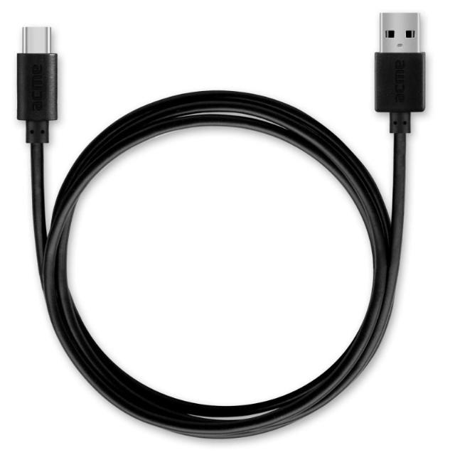 Kapall USB-A í USB-C 1metri svartur