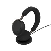 Jabra Evolve3 75 UC Stereo USB-C með hleðslustand - Svart