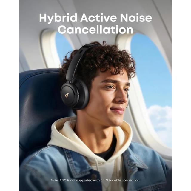 Soundcore Anker Space Q30 Bluetooth ANC heyrnartól svört (yfir eyru)