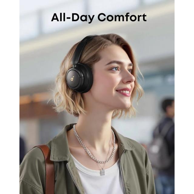 Soundcore Anker Space Q30 Bluetooth ANC heyrnartól svört (yfir eyru)
