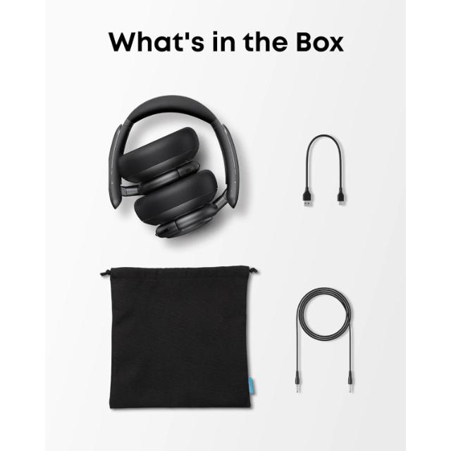 Soundcore Anker Space Q30 Bluetooth ANC heyrnartól svört (yfir eyru)