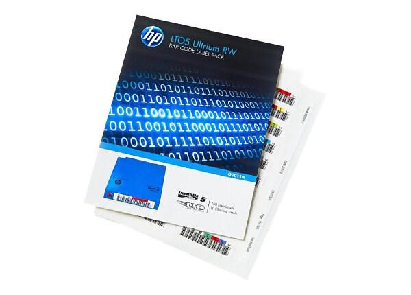 HPE LTO5 Ultrium RW BarCode Label Pack