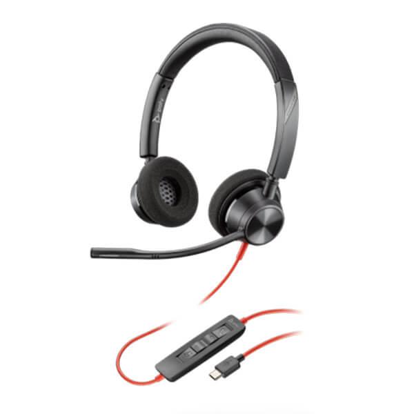 Poly Blackwire 3320 UC heyrnartól USB-C Stereo