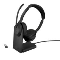 Jabra Evolve2 55 MS stereo USB-A með hleðslustand