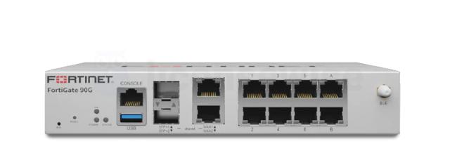 FG-90G, 8 x GE RJ45 ports, 2 x 10GE RJ45/SFP+ shared media WAN ports.