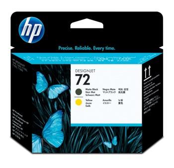 HP 72 Matte Black/Yello printh