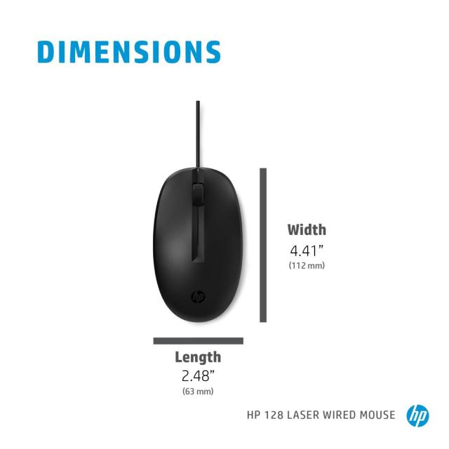 HP 128 LSR USB Wired Mouse