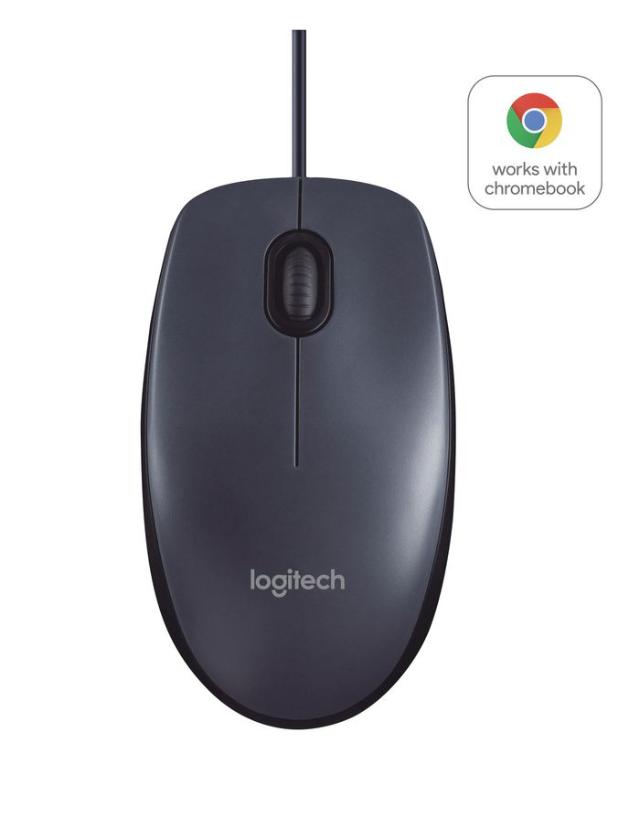 Logitech B100 mús USB svört