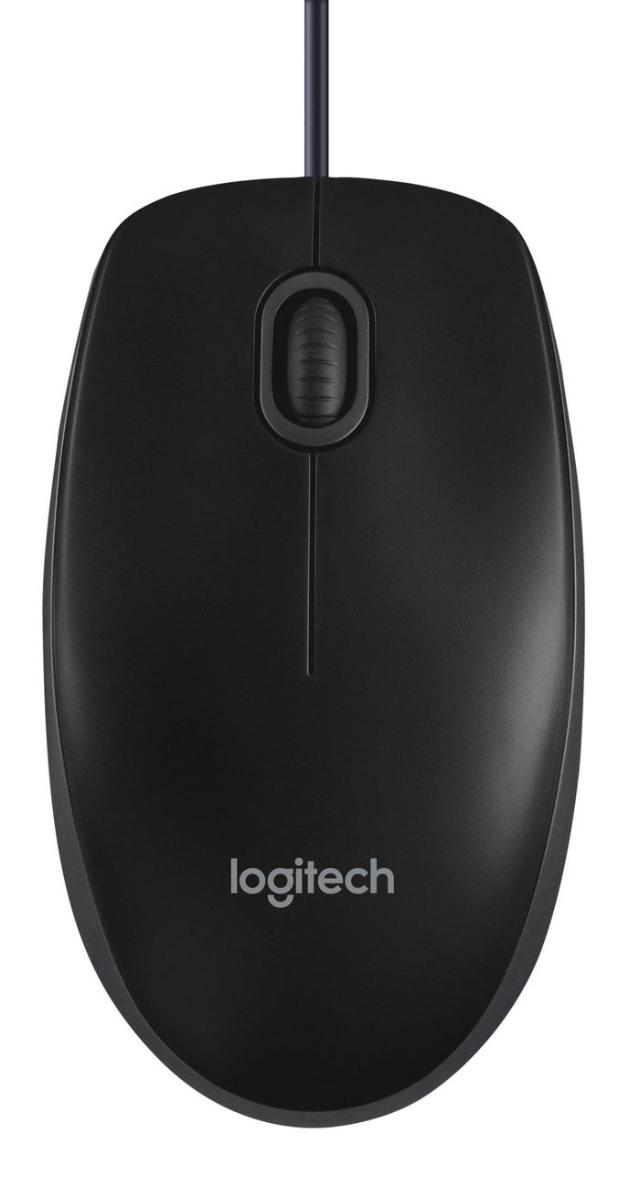 Logitech B100 mús USB svört