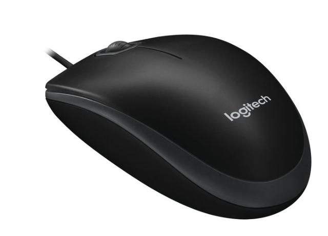 Logitech B100 mús USB svört