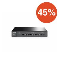 TP-LINK 8-porta sviss + 2 SFP ljósleiðaraport  L2