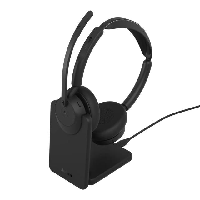 Jabra Evolve3 45 MS stereo USB-C með hleðslustand
