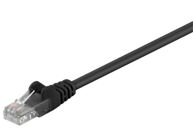 Microconnect Netsnúra Cat5e RJ-45 svört 1m